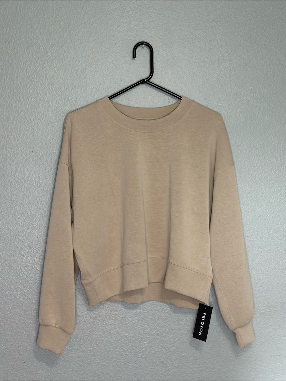 NWT Lululemon Perfectly Oversized Crop Crew Sweatshirt Beige Size 6 Small/Medium
